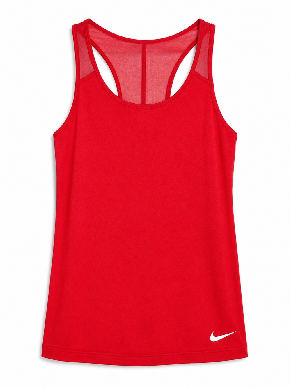 Nike Dri-FIT Mesh Racerback Athletic Tank Top Bright Coral Pink Women’s S
